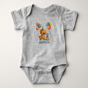Fun Dinosaur-Thema 2. Geburtstag Baby Strampler