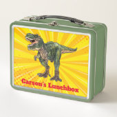 Fun Dinosaur Tyrannosaurier Rex Name Kids T-Rex Metall Brotdose (Vorderseite)