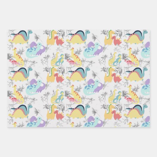 Fun-Dinosaurier-Gastgeschenke, Packpapier, Kinder Geschenkpapier Set (Vorderseite 2)