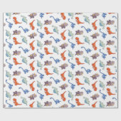 Fun Dinosaurier Geschenkpapier (Flach)