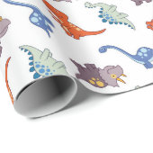 Fun Dinosaurier Geschenkpapier (Rolleneckpunkt)