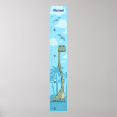 Fun Dinosaurier Growth Chart Personalisiert Poster (Vorne)