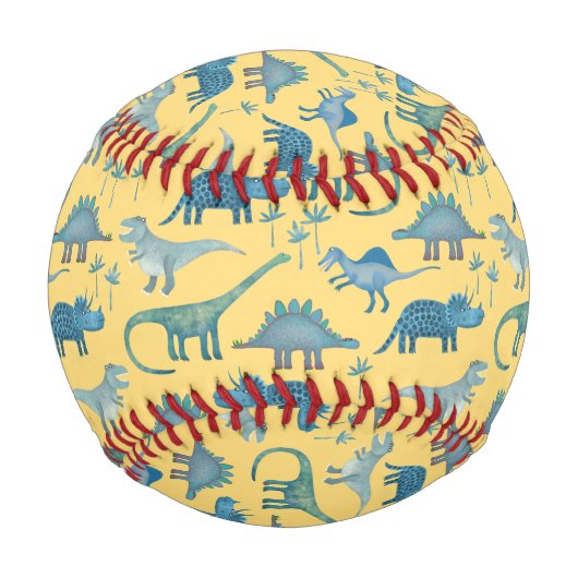 Fun Dinosaurier Personalisiert Baseball (Rückseite)