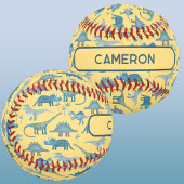 Fun Dinosaurier Personalisiert Baseball