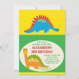 Fun Dinosaurier zum Geburtstag Einladung