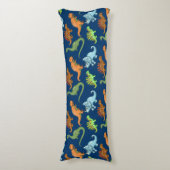 Fun Dinosaurs Pattern Seitenschläferkissen (Vorderseite Vertikal)