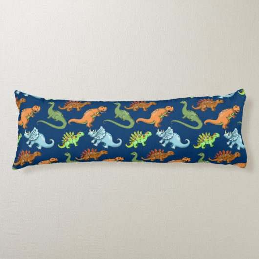 Fun Dinosaurs Pattern Seitenschläferkissen (Vorderseite)