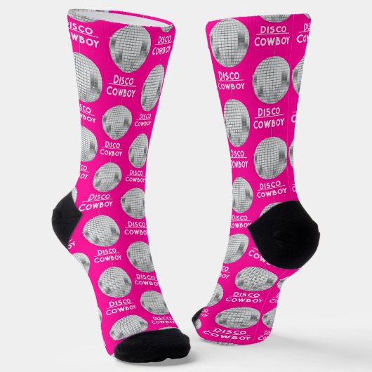 Fun Disco Ball Disco Cowboy Bachelor Socken (Gewinkelt)