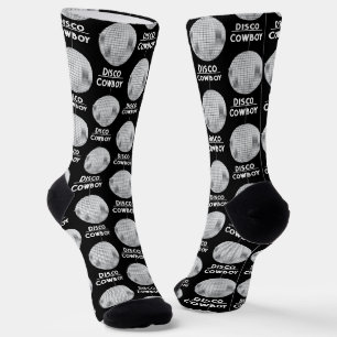 Fun Disco Ball Disco Cowboy Bachelor Socken