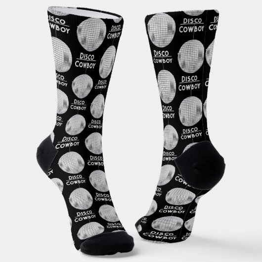 Fun Disco Ball Disco Cowboy Bachelor Socken (Gewinkelt)