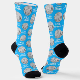 Fun Disco Ball Disco Cowgirl Bachelorette Socken