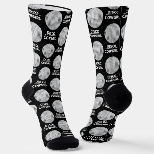 Fun Disco Ball Disco Cowgirl Bachelorette Socken