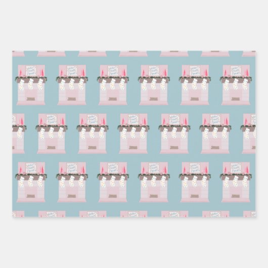 Fun Disco Lights Pink Weihnachten Geschenkpapier Set (Vorderseite)