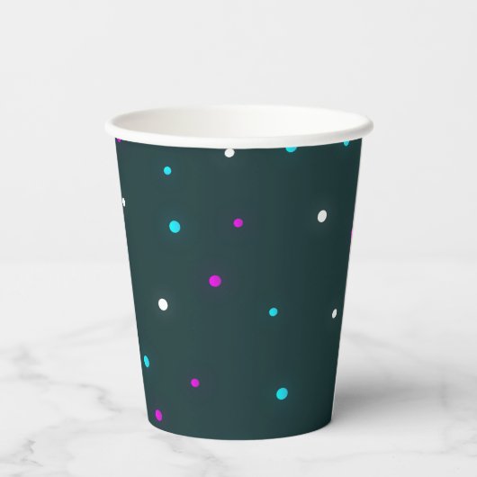 Fun Disco Neon Party Cups Pappbecher (Rückseite)