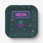 Fun Disco Neon Party Teller (Vorderseite)