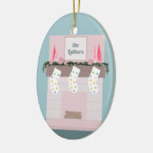 Fun Disco Pink Custom Christmas Keramik Ornament (Links)