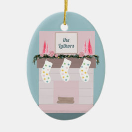 Fun Disco Pink Custom Christmas Keramik Ornament