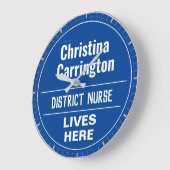 Fun District Nurse Wall Plaque Stil große Uhr (Winkel)