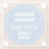 Fun District Nurse Wall Plaque Style Glasuntersetzer (Rückseite)