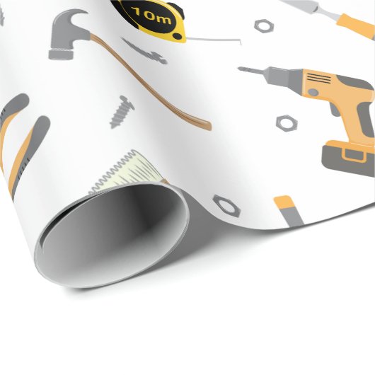 Fun DIY Mechanics Whitepaper Geschenkpapier (Rolleneckpunkt)