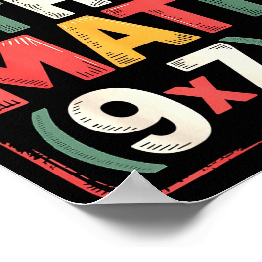 Fun Do The Math 67 Meme Six Seven Christmas Teache Poster (Ecke)