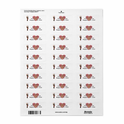 Fun Doberman Pinscher Return Address Label (Vorne)