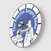 Fun Doctor mit Stethoscope Medical Große Wanduhr (Winkel)