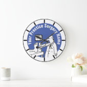 Fun Doctor mit Stethoscope Medical Große Wanduhr (Zuhause)