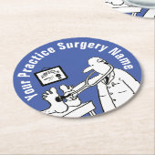 Fun Doctor mit Stethoscope Round Paper Untersetzer (Angewinkelt)