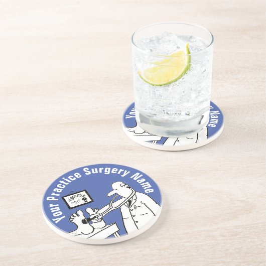 Fun Doctor mit Stethoscope Untersetzer (Seite)