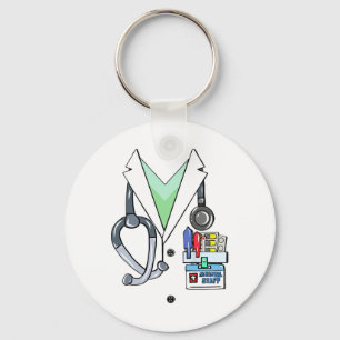 Fun Doctor White Labrador Kostüm Halloween Doktor Schlüsselanhänger