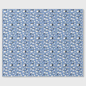 Fun Dog Blue Geschenkpapier (Flach)