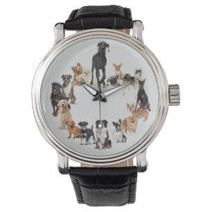 Fun Dog Breed PET Animals Large Clock Pocket Watch Armbanduhr