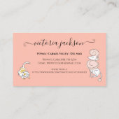 Fun Dog & Cat Pet Care Service Pet Sitzen Visitenkarte (Rückseite)