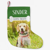Fun Dog Foto Personalisiert Kleiner Weihnachtsstrumpf (Vorderseite)