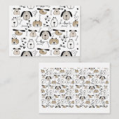 Fun Dog Liebhaber Mitteilungskarte (Vorne/Hinten)