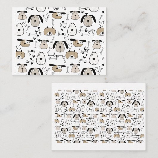 Fun Dog Liebhaber Mitteilungskarte (Vorne/Hinten)