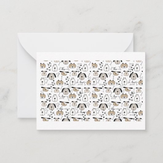Fun Dog Liebhaber Mitteilungskarte (Rückseite)