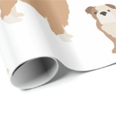 Fun Dog Lover Breeds Muster drucken Geschenkpapier (Rolleneckpunkt)