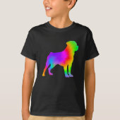 Fun Dog Lover Eigentümer Gefärbte Krawatte Rottwei T-Shirt (Vorderseite)