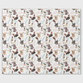 Fun Dog Lover Muster Print Geschenkpapier (Flach)