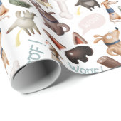 Fun Dog Lover Muster Print Geschenkpapier (Rolleneckpunkt)