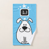 Fun Dog Personalisiert Monogram Design Badhandtuch Set (Handtuch)
