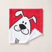 Fun Dog Personalisiert Monogram Design Badhandtuch Set (Waschlappen)