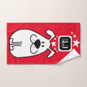 Fun Dog Personalisiert Monogram Design Badhandtuch Set (Handtuch)