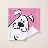 Fun Dog Personalisiert Monogram Design Badhandtuch Set (Waschlappen)