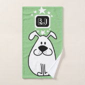 Fun Dog Personalisiert Monogram Design Badhandtuch Set (Handtuch)