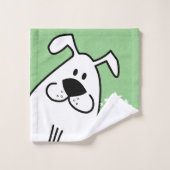 Fun Dog Personalisiert Monogram Design Badhandtuch Set (Waschlappen)