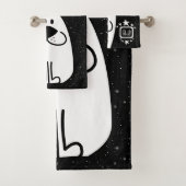 Fun Dog Personalisiert Monogram Design Badhandtuch Set (Insitu)