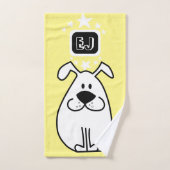 Fun Dog Personalisiert Monogram Design Badhandtuch Set (Handtuch)